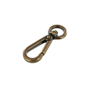 4000N 3/8 Natural Brass, Swivel Lever Snap, Solid Brass 