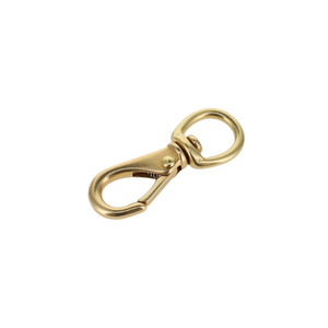 221 3/8" Natural Brass, Mini Swivel Lever Snap, Solid Brass-LL