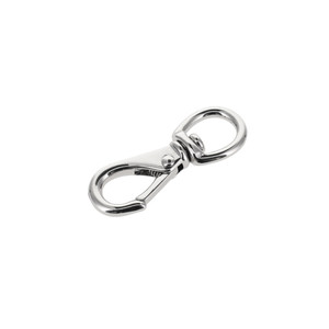 221 3/8" Nickel Plate, Mini Swivel Lever Snap, Solid Brass-LL