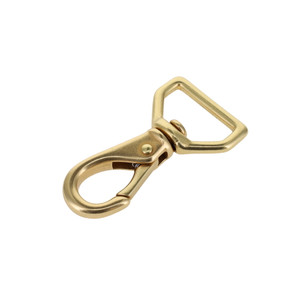 230 Natural Brass, Swivel Lever Snap, Solid Brass-LL, Multiple Sizes