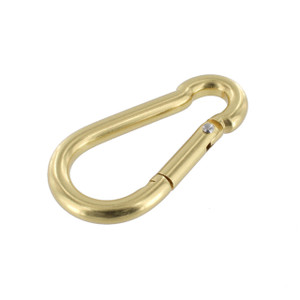 B8209 Natural Brass, Carabiner, Solid Brass-LL B8209 Natural Brass, Carabiner, Solid Brass-LL
