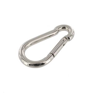 B8209 Nickel Plate, Carabiner, Solid Brass-LL