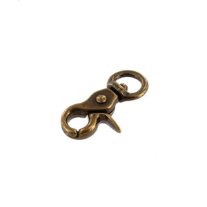3012A 3/8 Natural Brass, Extra Mini Swivel Trigger Snap, Solid Brass-LL 