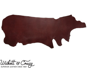 Wickett & Craig English Bridle Leather, Side, Burgundy