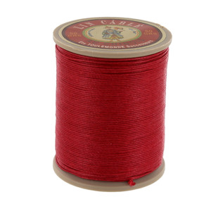 128 Rouge, Red, Fil Au Chinois - Lin Cable - Waxed Linen Thread