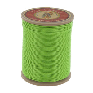 455 Vert Clair, Light Green, Fil Au Chinois - Lin Cable - Waxed Linen Thread