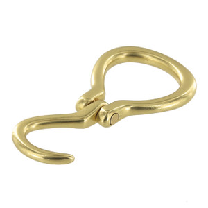 B3301 1 1/4" Natural Brass, Hoof Pick Buckle, Solid Brass-LL