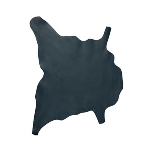 Buffalo Calf Leather Hide Dark Navy