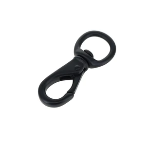 231 1/2" PVD Black Matte, Swivel Lever Snap, Solid Brass