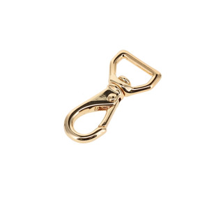 220 1/2" Gold Plate, Mini Swivel Lever Snap, Solid Brass-LL