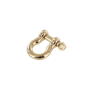 B7485 1/4" Gold Plate, Shackle w/ Screw Pin, Solid Brass-LL