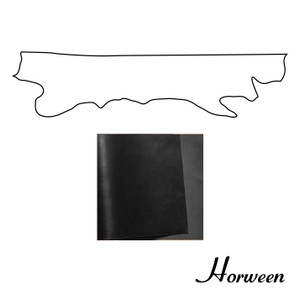 Horween Essex Leather Belly, Black, Multiple Weights