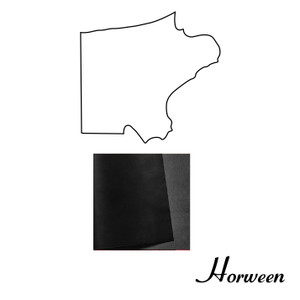 Horween Dublin Leather Shoulder, Black, Multiple Weights