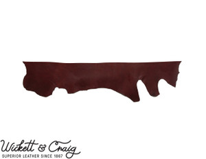 Wickett & Craig English Bridle Leather, Belly, Burgundy