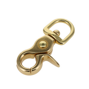 3002A 1/2" Natural Brass, Swivel Trigger Snap, Solid Brass-LL