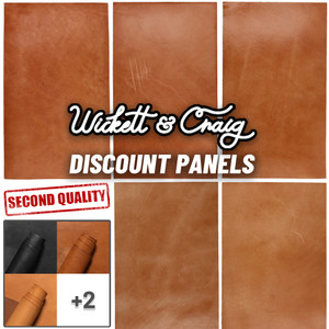Wickett & Craig Traditional Harness Leather Panels, Black, Light Weight, 4 Pack, 19.5" x 11"