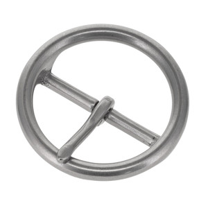 B9779 1 1/2" Nickel Matte, O-Ring Center Bar Buckle, Solid Brass-LL