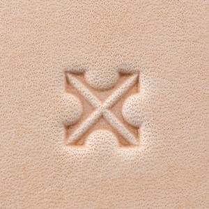 Leather Stamping Tool, Geometric 'X' Shape #2