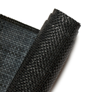 Woven Leather Sheets, Black