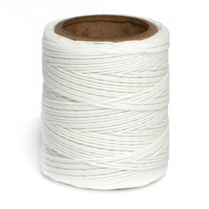Maine Thread, Braided Waxed Cord, White