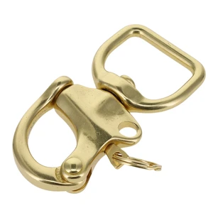 1" QUICK RELEASE SNAP SHACKLE, NATURAL BRASS