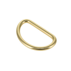 C5300 Natural Brass, Short D-Ring, Solid Brass-LL