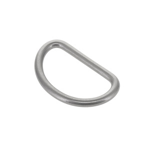 C5300 Nickel Matte, Short D-Ring, Solid Brass-LL