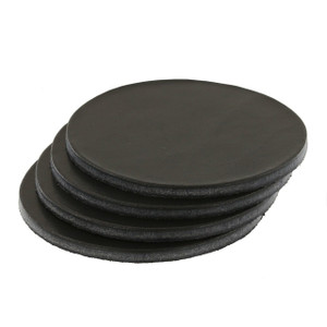 Leather Coasters, Wickett & Craig Traditional Harness, 4" Circle, Black (250pc set)