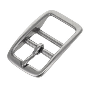 C5384 Nickel Matte, Double Bar Buckle, Solid Brass-LL