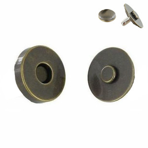 Riveted Back Magnetic Snap, Antique Brass Riveted Back Magnetic Snap, Antique Brass