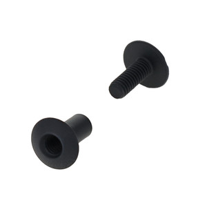 Black Matte Open Hole Chicago Screws 3/8"