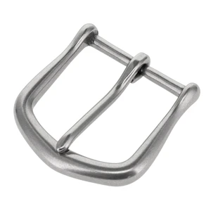 10174 Nickel Matte, Heel Bar Buckle, Solid Brass-LL, Multiple Sizes