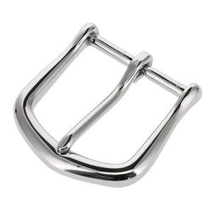 10174 Nickel Plate, Heel Bar Buckle, Solid Brass-LL, Multiple Sizes