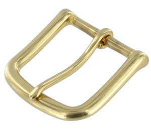 1035 Natural Brass, Heel Bar Buckle, Solid Brass-LL, Multiple Sizes