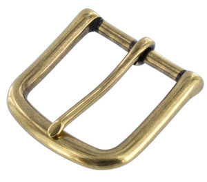 1035 Antique Brass, Heel Bar Buckle, Solid Brass-LL, Multiple Sizes