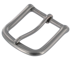 1035 Nickel Matte, Heel Bar Buckle, Solid Brass-LL, Multiple Sizes