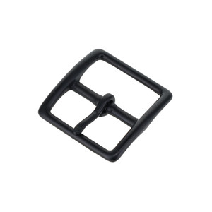 1097 PVD Black Matte, Center Bar Buckle, Solid Brass-LL