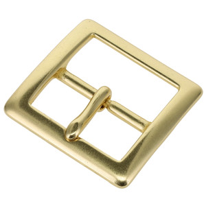 1316 Natural Brass, Center Bar Buckle, Solid Brass-LL