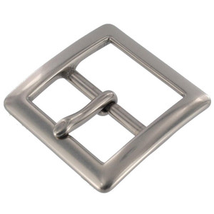 1316 Nickel Matte, Center Bar Buckle, Solid Brass-LL, Multiple Sizes