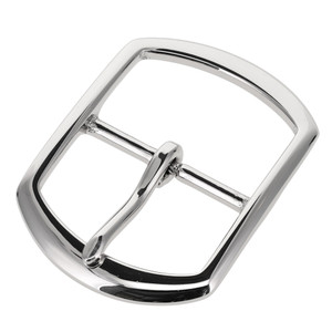 TV335 Nickel Plate, Center Bar Buckle, Solid Brass-LL, Multiple Sizes