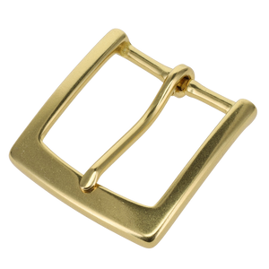 T3465 Natural Brass, Heel Bar Buckle, Solid Brass-LL, Multiple Sizes