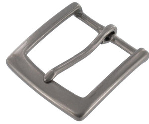 T3465 Nickel Matte, Heel Bar Buckle, Solid Brass-LL, Multiple Sizes