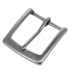 T3465 Nickel Matte, Heel Bar Buckle, Solid Brass-LL, Multiple Sizes