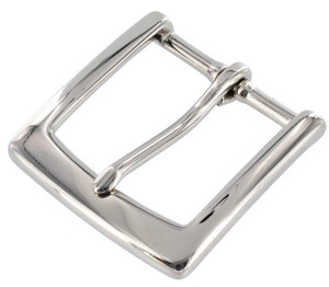 T3465 Nickel plate, Heel Bar Buckle, Solid Brass-LL, Multiple Sizes