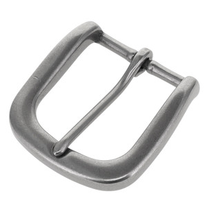 T3139 Nickel Matte, Heel Bar Buckle, Solid Brass-LL, Multiple Sizes