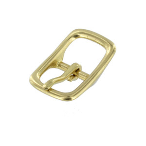 1210 Natural Brass, Center Bar Buckle, Solid Brass-LL, Multiple Sizes