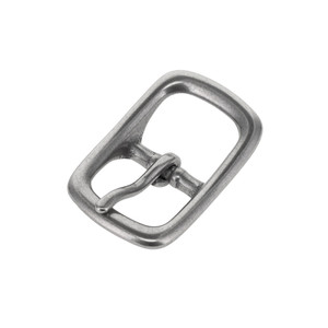 1210 Nickel Matte, Center Bar Buckle, Solid Brass-LL