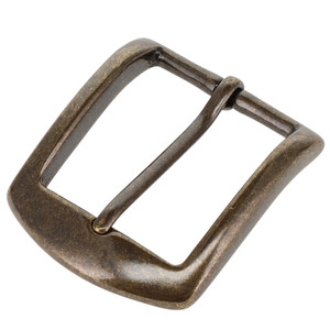 B8504 Antique Brass, Heel Bar Buckle, Solid Brass-LL, Multiple Sizes
