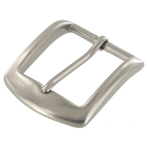B8504 Nickel Matte, Heel Bar Buckle, Solid Brass-LL, Multiple Sizes