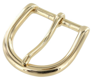 216 Gold Plate, Heel Bar Buckle, Solid Brass-LL, Multiple Sizes